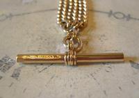 Pocket Watch Chain 1930s 12ct Rose Rolled Gold Double Albert With T Bar (9 of 12) Pocket Watch Chain 1930s 12ct Rose Rolled Gold Double Albert With T Bar (9 of 12)