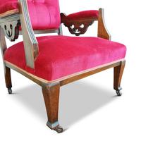Two Arts & Crafts Fireside Chairs on Castors (6 of 13) Two Arts & Crafts Fireside Chairs on Castors (6 of 13)