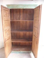 Handmade Indian Mango & Teak Large Painted Green 2 Door Storage Cupboard (12 of 12) Handmade Indian Mango & Teak Large Painted Green 2 Door Storage Cupboard (12 of 12)