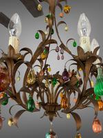Murano Glass a Fruit Venetian 6 Arm Toleware Ceiling Light Chandelier (9 of 9) Murano Glass a Fruit Venetian 6 Arm Toleware Ceiling Light Chandelier (9 of 9)