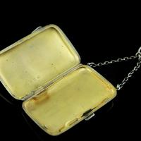 Antique Solid Silver Blue Enamel Guilloche Cigarette Case - Robert Chandler 1916 (10 of 15) Antique Solid Silver Blue Enamel Guilloche Cigarette Case - Robert Chandler 1916 (10 of 15)