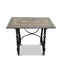 Antique Moorish Style Spanish Side Table with Arabic Writing (12 of 12) Antique Moorish Style Spanish Side Table with Arabic Writing (12 of 12)