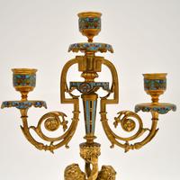Pair of Antique French Victorian Gilt Bronze Champlevé Candelabra (3 of 12) Pair of Antique French Victorian Gilt Bronze Champlevé Candelabra (3 of 12)
