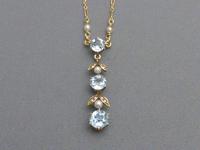 9ct Gold, Blue Zircon & Pearl Necklace (7 of 7) 9ct Gold, Blue Zircon & Pearl Necklace (7 of 7)