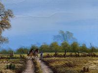 Original 1960s Vintage Antique Country Equestrian Farming Landscape Oil Painting (8 of 11) Original 1960s Vintage Antique Country Equestrian Farming Landscape Oil Painting (8 of 11)