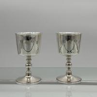 Modern Sterling Silver Suite Eight Wine Goblets Birmingham 1973 Barker Ellis Silver & Co (3 of 8) Modern Sterling Silver Suite Eight Wine Goblets Birmingham 1973 Barker Ellis Silver & Co (3 of 8)