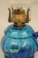 Antique Blue Glass Finger / Hand Oil Lamp (2 of 6) Antique Blue Glass Finger / Hand Oil Lamp (2 of 6)