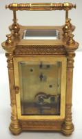 Fine Antique French 8-day Fleur De Lis Decorated Panel 8-day Carriage Clock Timepiece c.1890 (7 of 10) Fine Antique French 8-day Fleur De Lis Decorated Panel 8-day Carriage Clock Timepiece c.1890 (7 of 10)