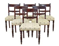 Set of 6 19th Century Regency Mahogany Dining Chairs (1 of 8)