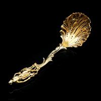 Victorian Silver Gilt Sugar Sifter Spoon 'diana The Huntress' Figure - Francis Higgins 1854 (6 of 23) Victorian Silver Gilt Sugar Sifter Spoon 'diana The Huntress' Figure - Francis Higgins 1854 (6 of 23)