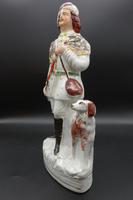 Late 19th Century Staffordshire Flatback Figure of Huntsman & Dog (2 of 5) Late 19th Century Staffordshire Flatback Figure of Huntsman & Dog (2 of 5)