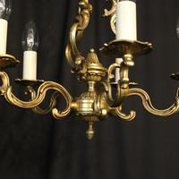 French Gilded Brass 5 Light Chandelier (10 of 10) French Gilded Brass 5 Light Chandelier (10 of 10)