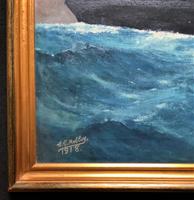 Huge Stunning Antique Seascape Oil Painting of Cunard's RMS Lusitania Ship c.1918 (3 of 16) Huge Stunning Antique Seascape Oil Painting of Cunard's RMS Lusitania Ship c.1918 (3 of 16)