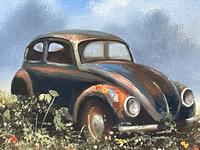 Oil Painting "Unloved Abandoned VW Beetle Car" Signed David Robert (5 of 27) Oil Painting "Unloved Abandoned VW Beetle Car" Signed David Robert (5 of 27)