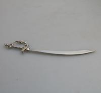 Solid Silver Novelty Egyptian Scimitar / Sword Letter Opener 20th Century (2 of 6) Solid Silver Novelty Egyptian Scimitar / Sword Letter Opener 20th Century (2 of 6)