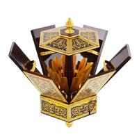 Unique Cigar Box in the Form of a Pagoda with a Flap Opening Mechanism. 19th Century.