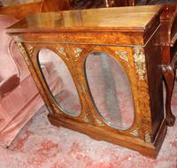 1850's Burr Walnut Pier 2 Door Cabinet with Key (6 of 6) 1850's Burr Walnut Pier 2 Door Cabinet with Key (6 of 6)