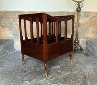 Regency Revival Mahogany Canterbury Sheet Music Magazine Rack with Brass Casters (4 of 11) Regency Revival Mahogany Canterbury Sheet Music Magazine Rack with Brass Casters (4 of 11)