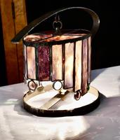 French Arts and Crafts Amethyst Leaded Glass Table Lamp (6 of 8) French Arts and Crafts Amethyst Leaded Glass Table Lamp (6 of 8)