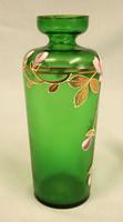Antique Green Glass Decorated Vase. (6 of 6) Antique Green Glass Decorated Vase. (6 of 6)