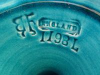 Antique Turquoise Burmantoft Leeds ware Candlestick Majolica Style c.1900 (3 of 9) Antique Turquoise Burmantoft Leeds ware Candlestick Majolica Style c.1900 (3 of 9)