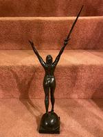 French Bronze Figure of Naked Woman Holding A Sword Aloft – ‘La Deliverance’ Signed: Emile Guillaume (6 of 7) French Bronze Figure of Naked Woman Holding A Sword Aloft – ‘La Deliverance’ Signed: Emile Guillaume (6 of 7)