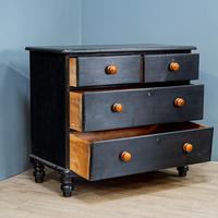 Vintage Painted Chest Of Drawers Black (7 of 7) Vintage Painted Chest Of Drawers Black (7 of 7)