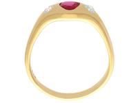 0.83ct Ruby & 0.40ct Diamond, 18ct Yellow Gold Dress Ring c.1930 (3 of 9) 0.83ct Ruby & 0.40ct Diamond, 18ct Yellow Gold Dress Ring c.1930 (3 of 9)
