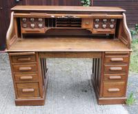 1900's Oak Roll Top Desk Well Fitted (2 of 5) 1900's Oak Roll Top Desk Well Fitted (2 of 5)