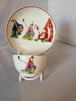Early Worcester Chinoiserie Tea Bowl & Saucer (5 of 6) Early Worcester Chinoiserie Tea Bowl & Saucer (5 of 6)