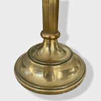 Pair of Brass Column Holophane Uplighter Lamps (5 of 7) Pair of Brass Column Holophane Uplighter Lamps (5 of 7)