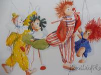 Watercolour The Puppets listed Irish artist Judith Caulfield Walsh (10 of 10) Watercolour The Puppets listed Irish artist Judith Caulfield Walsh (10 of 10)