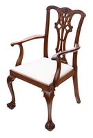 Set of 8 (6+2) mahogany dining chairs Georgian revival C1910 (10 of 11) Set of 8 (6+2) mahogany dining chairs Georgian revival C1910 (10 of 11)