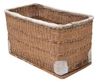 Vintage large strong cane and pig skin log or storage basket (8 of 8) Vintage large strong cane and pig skin log or storage basket (8 of 8)