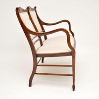 Antique Edwardian Inlaid Mahogany Settee (9 of 11) Antique Edwardian Inlaid Mahogany Settee (9 of 11)