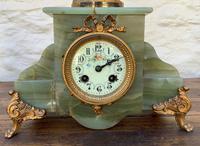 Elegant Tall 19th Century French Gilt Metal & Onyx Garniture Mantel Statue Clock Set (8 of 13) Elegant Tall 19th Century French Gilt Metal & Onyx Garniture Mantel Statue Clock Set (8 of 13)