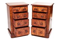 Pair of Victorian Burr Walnut 4 Drawer Bedside Chests (2 of 6) Pair of Victorian Burr Walnut 4 Drawer Bedside Chests (2 of 6)