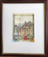 Original Watercolour 'The Red Chair' by Barbara Brassey 1911-2010 Signed c.1955 Framed (2 of 2) Original Watercolour 'The Red Chair' by Barbara Brassey 1911-2010 Signed c.1955 Framed (2 of 2)