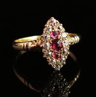 Victorian Ruby & Diamond Navette Ring (2 of 14) Victorian Ruby & Diamond Navette Ring (2 of 14)
