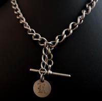 Antique Silver Double Albert Chain, Victorian (3 of 14) Antique Silver Double Albert Chain, Victorian (3 of 14)