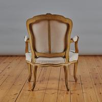 Pair Of French Louis XV Style Painted And Gilt Armchairs (7 of 8) Pair Of French Louis XV Style Painted And Gilt Armchairs (7 of 8)