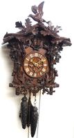 Antique Carved Early Cuckoo Clock Weight Driven Visible Pendulum (10 of 14) Antique Carved Early Cuckoo Clock Weight Driven Visible Pendulum (10 of 14)