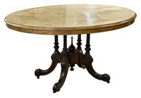 Oval Inlaid Walnut Loo Table on Quadruple Base (5 of 8) Oval Inlaid Walnut Loo Table on Quadruple Base (5 of 8)