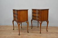 Pair of Queen Anne Style Walnut Bedside Chests Of Drawers (6 of 6) Pair of Queen Anne Style Walnut Bedside Chests Of Drawers (6 of 6)