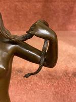 French Bronze Figure of Naked Woman with Long Plaited Braids. Late 19th Century (5 of 10) French Bronze Figure of Naked Woman with Long Plaited Braids. Late 19th Century (5 of 10)