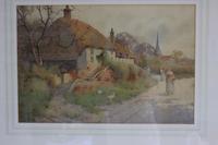 Good Late 19th Early 20th Century Watercolour Village Scene - S E Hall (2 of 7) Good Late 19th Early 20th Century Watercolour Village Scene - S E Hall (2 of 7)