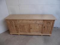 Art Nouveau Antique Pine 4 Door Dresser Base / TV Stand to wax / paint (4 of 9) Art Nouveau Antique Pine 4 Door Dresser Base / TV Stand to wax / paint (4 of 9)