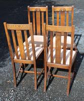 1930s Set 4 0ak Highback Dining Chairs with Pop Out Seats (4 of 4) 1930s Set 4 0ak Highback Dining Chairs with Pop Out Seats (4 of 4)
