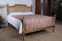 Absolutely Show Stopping Caned & Carved Original 6’ Louis XVI Bed (1 of 8)