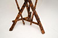 Antique Victorian Bamboo Leather Top Side Table (5 of 6) Antique Victorian Bamboo Leather Top Side Table (5 of 6)